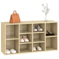 Miniatyrbillede 5 af 8: Skoopbevaring - Living skobænk 103x30x54,5 cm konstrueret træ sonoma-eg