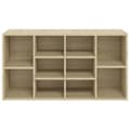 Miniatyrbillede 6 af 8: Skoopbevaring - Living skobænk 103x30x54,5 cm konstrueret træ sonoma-eg