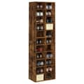 Miniatyrbillede 4 af 9: Skoopbevaring - Living skoreol 54x34x183 cm konstrueret træ røget egetræ