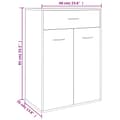 Miniatyrbillede 11 af 11: Skoopbevaring - Living skoskab 60x35x84 cm konstrueret træ sonoma-eg