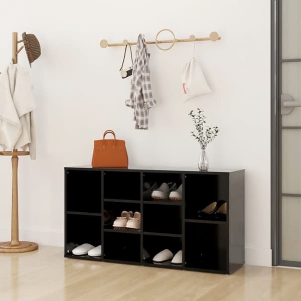 Skoställ & skohyllor - Living Skobänk svart 103x30x54,5 cm konstruerat trä
