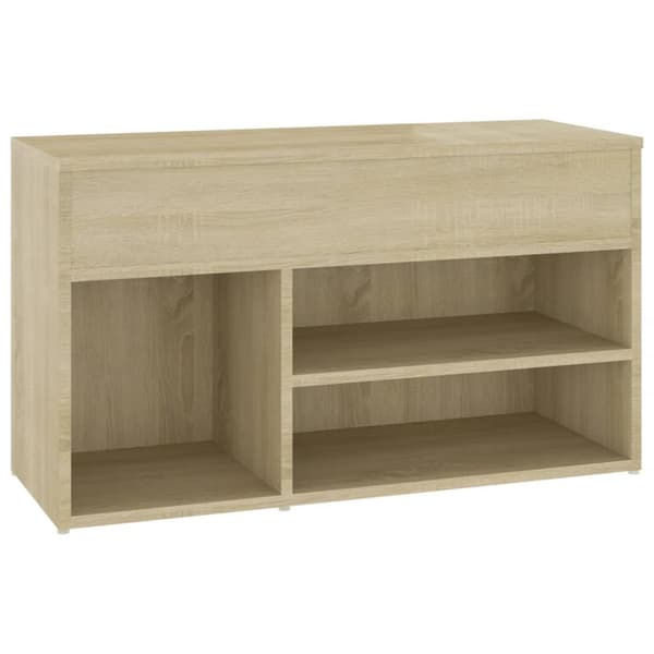 Kenkähyllyt & -telineet - Living Kenkien säilytyspenkki Sonoma-tammi 80x30x45 cm tekninen puu