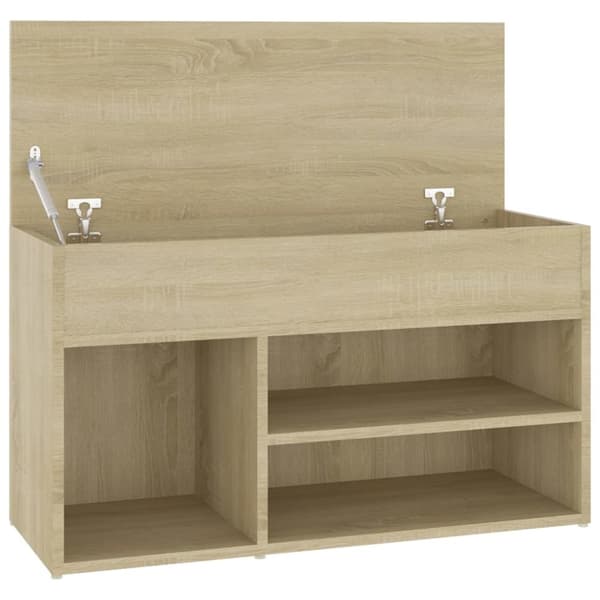 Kenkähyllyt & -telineet - Living Kenkien säilytyspenkki Sonoma-tammi 80x30x45 cm tekninen puu