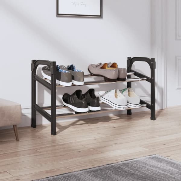 Skoopbevaring - Living justerbar skoreol med 2 hylder 119x24x37 cm