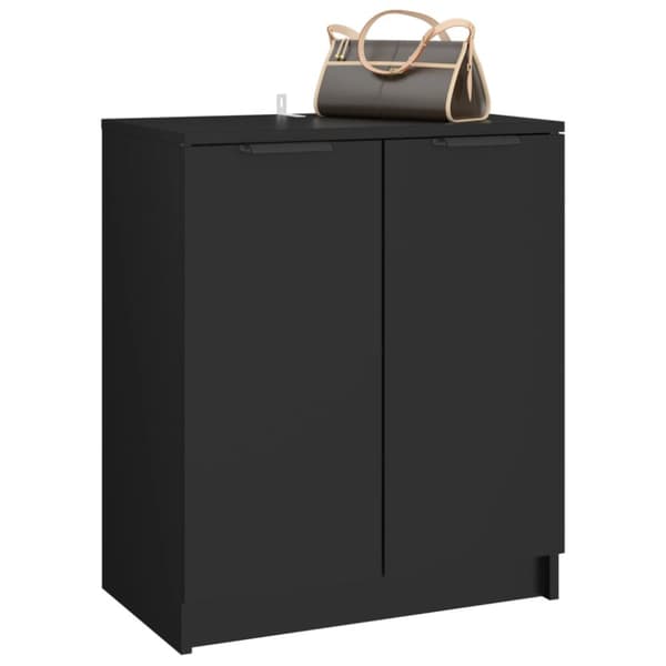 Skoopbevaring - Living skoreol 59x35x70 cm konstrueret træ sort