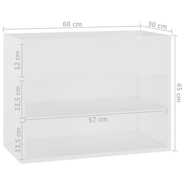 Skoställ & skohyllor - Living Skobänk vit 60x30x45 cm spånskiva