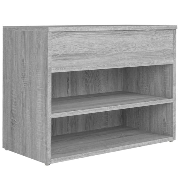 Skoopbevaring - Living skobænk 60x30x45 cm konstrueret træ grå sonoma-eg