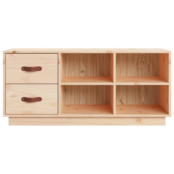 Skoopbevaring - Living skobænk 100x34x45 cm massivt fyrretræ