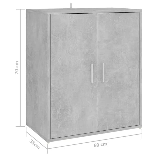 Kenkähyllyt & -telineet - Living Kenkäkaappi betoninharmaa 60x35x70 cm tekninen puu
