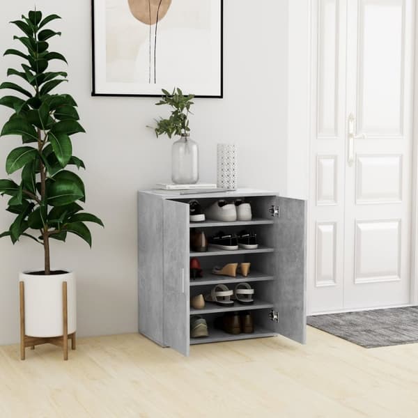 Kenkähyllyt & -telineet - Living Kenkäkaappi betoninharmaa 60x35x70 cm tekninen puu