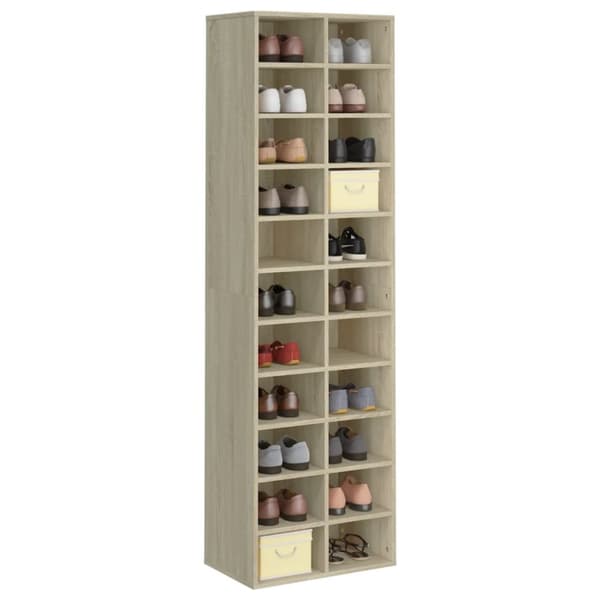 Skoopbevaring - Living skoskab 54x34x183 cm konstrueret træ sonoma-eg