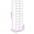 Miniatyrbillede 8 af 9: Skoopbevaring - Living skoskab 54x34x183 cm konstrueret træ sonoma-eg