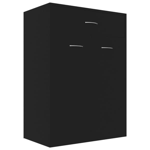 Skoopbevaring - Living skoskab 60x35x84 cm konstrueret træ sort