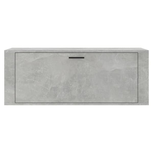 Skoopbevaring - Living væghængt skoskab 100x35x38 cm konstrueret træ betongrå