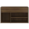 Miniatyrbillede 7 af 9: Skoopbevaring - Living skobænk 80x30x45 cm konstrueret træ brun egetræ