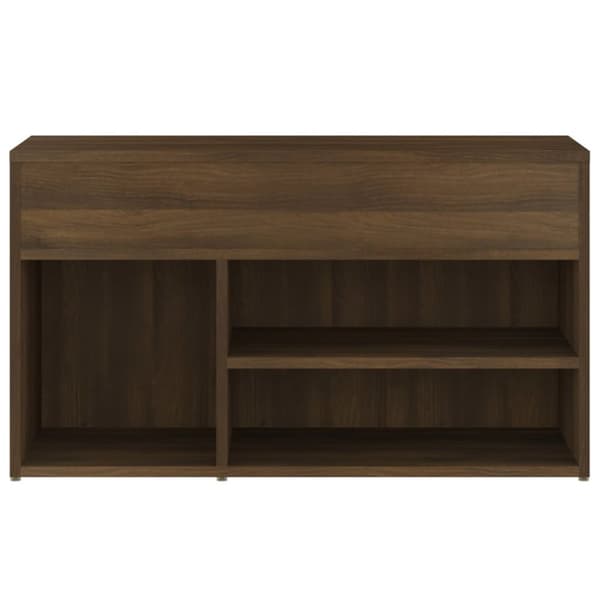 Skoopbevaring - Living skobænk 80x30x45 cm konstrueret træ brun egetræ