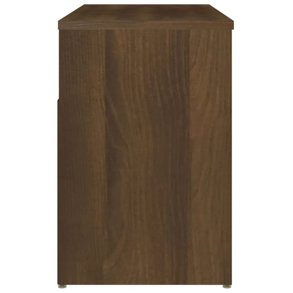Skoopbevaring - Living skobænk 80x30x45 cm konstrueret træ brun egetræ