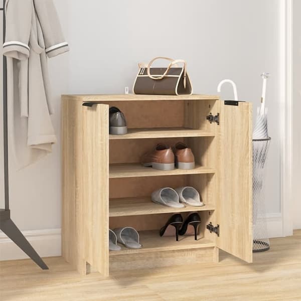 Skoställ & skohyllor - Living Skoskåp sonoma-ek 59x35x70 cm konstruerat trä