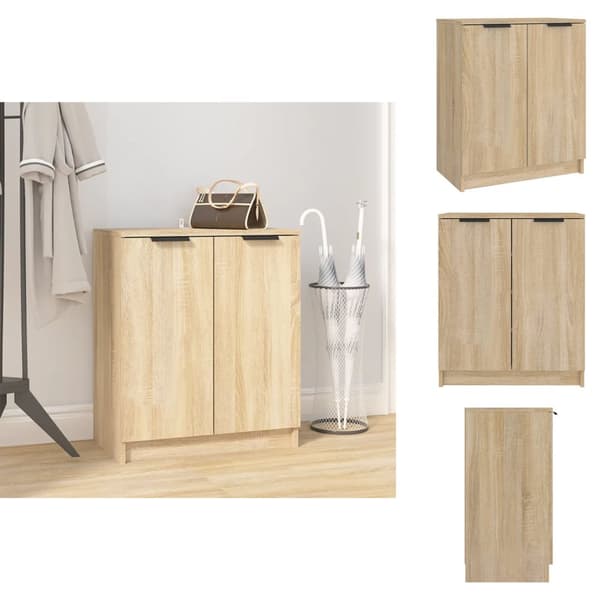 Skoställ & skohyllor - Living Skoskåp sonoma-ek 59x35x70 cm konstruerat trä