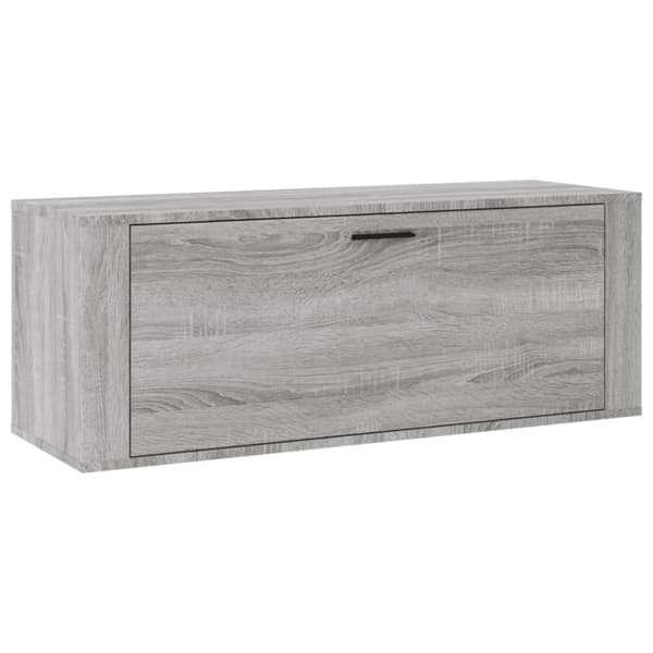 Skoopbevaring - Living væghængt skoskab 100x35x38 cm konstrueret træ grå sonoma-eg
