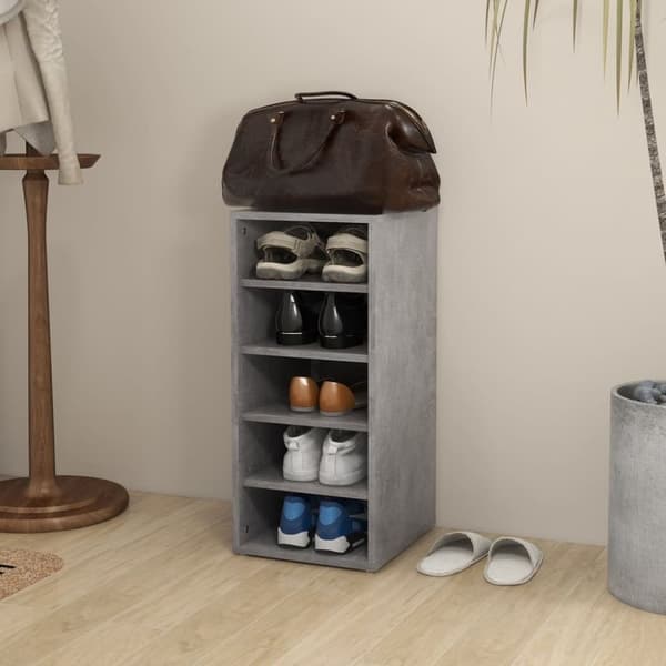 Skoopbevaring - Living skoskab 31,5x35x70 cm spånplade betongrå