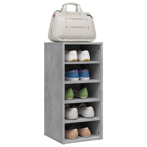 Skoopbevaring - Living skoskab 31,5x35x70 cm spånplade betongrå