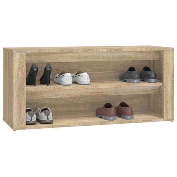Skoopbevaring - Living skoreol 100x35x45 cm konstrueret træ sonoma-eg