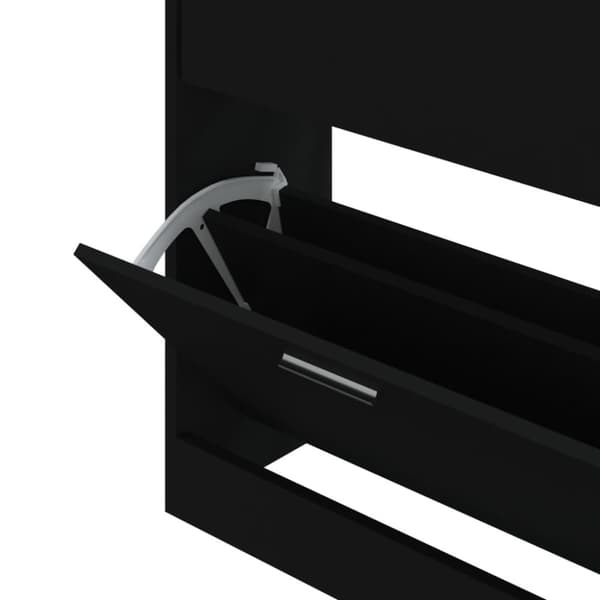 Skoställ & skohyllor - Living Skoskåp svart 63x24x81 cm konstruerat trä