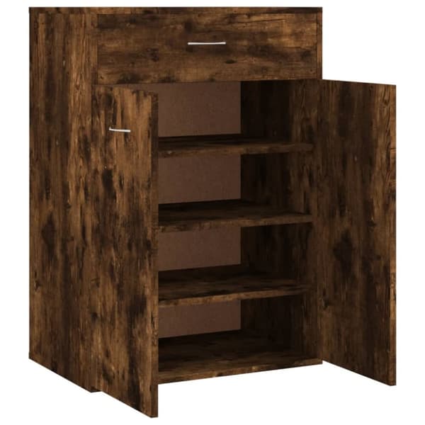 Skoställ & skohyllor - Living Skoställ rökfärgad ek 60x35x84 cm konstruerat trä