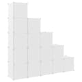 Miniatyrbild 6 av 9: Skoställ & skohyllor - Living Kubformade förvaringsskåp för barn 15 kuber vit PP