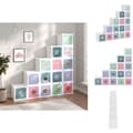 Miniatyrbild 1 av 9: Skoställ & skohyllor - Living Kubformade förvaringsskåp för barn 15 kuber vit PP