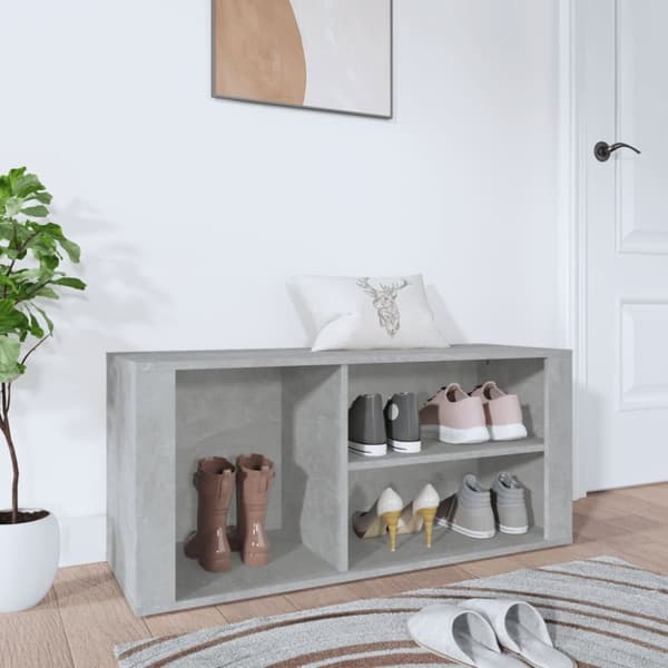 Skoställ & skohyllor - Living Skoskåp betonggrå 100x35x45 cm konstruerat trä