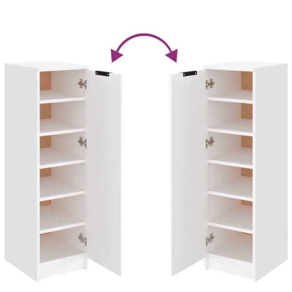 Skoopbevaring - Living skoskab 30x35x100 cm konstrueret træ hvid