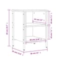 Miniatyrbillede 10 af 11: Skoopbevaring - Living skoreol 38x35x50 cm konstrueret træ brun egetræsfarve