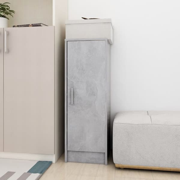 Skoopbevaring - Living skoskab 32x35x92 cm spånplade betongrå