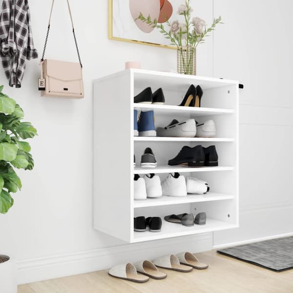 Skoopbevaring - Living skoreol 60x35x70 cm spånplade hvid