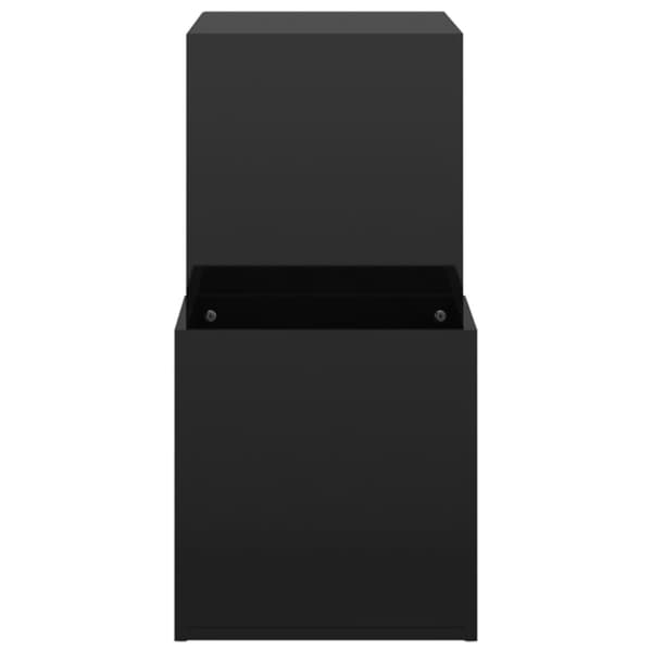 Skoopbevaring - Living skoskab 105x35,5x70 cm konstrueret træ sort højglans