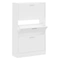 Miniatyrbillede 3 af 10: Skoopbevaring - Living skoskab 63x24x103 cm konstrueret træ hvid