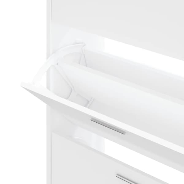 Skoopbevaring - Living skoskab 63x24x103 cm konstrueret træ hvid