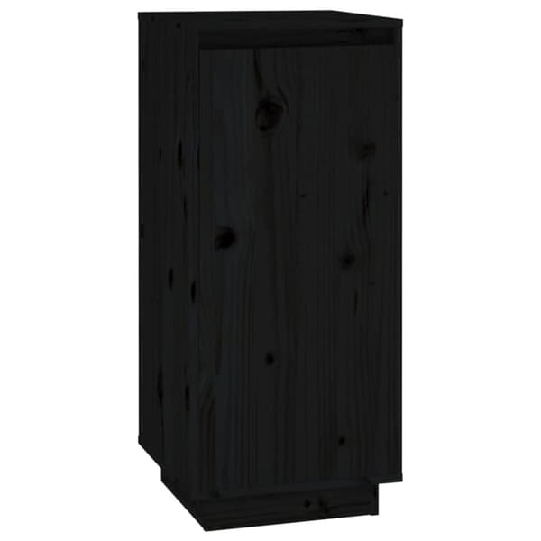 Skoopbevaring - Living skoreol 35x35x80 cm massivt fyrretræ sort