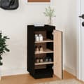 Miniatyrbillede 4 af 11: Skoopbevaring - Living skoreol 35x35x80 cm massivt fyrretræ sort
