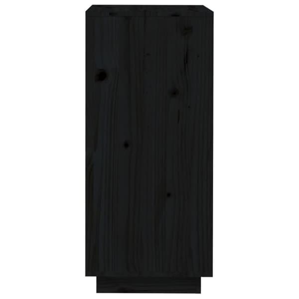 Skoopbevaring - Living skoreol 35x35x80 cm massivt fyrretræ sort
