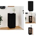Miniatyrbillede 1 af 11: Skoopbevaring - Living skoreol 35x35x80 cm massivt fyrretræ sort