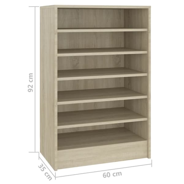 Kenkähyllyt & -telineet - Living Kenkäkaappi Sonoma-tammi 60x35x92 cm tekninen puu