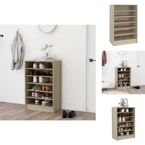 Skoopbevaring - Living skoskab 60x35x92 cm spånplade sonoma-eg