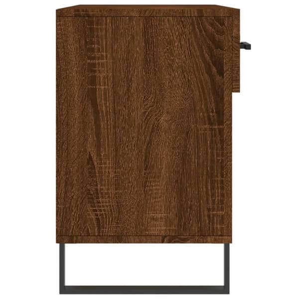 Skoopbevaring - Living skobænk 102x35x55 cm konstrueret træ brun egetræsfarve