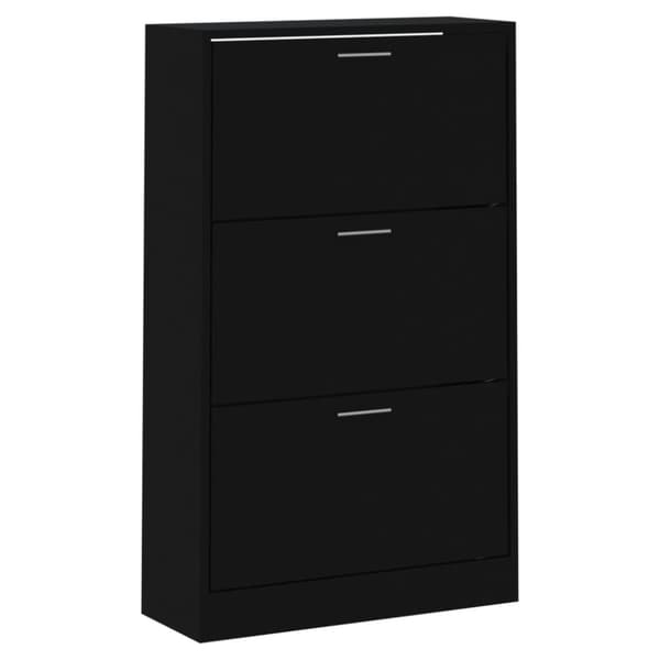 Skoställ & skohyllor - Living Skoskåp svart 63x24x103 cm konstruerat trä