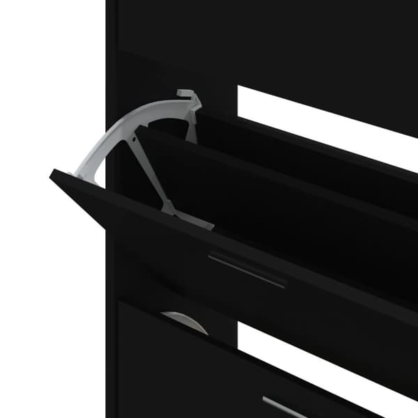 Skoställ & skohyllor - Living Skoskåp svart 63x24x103 cm konstruerat trä
