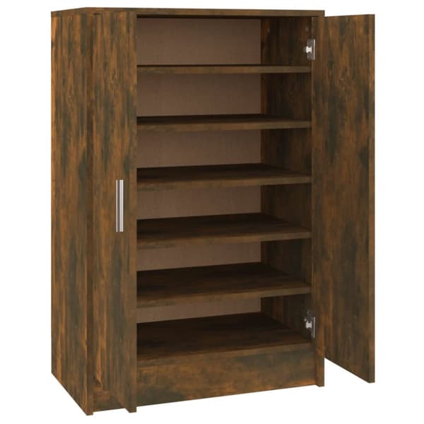 Skoopbevaring - Living skoskab 60x35x92 cm konstrueret træ røget egetræ