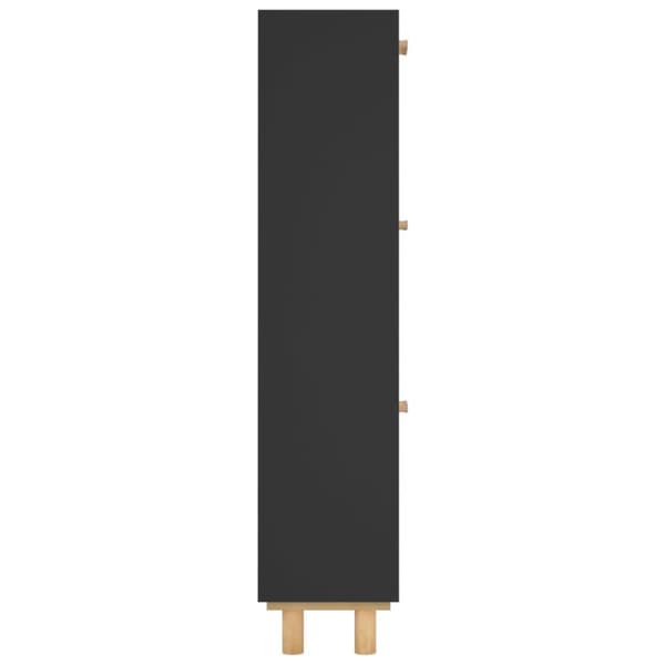Skoopbevaring - Living skoskab 52x25x115 cm konstrueret træ og naturlig rattan